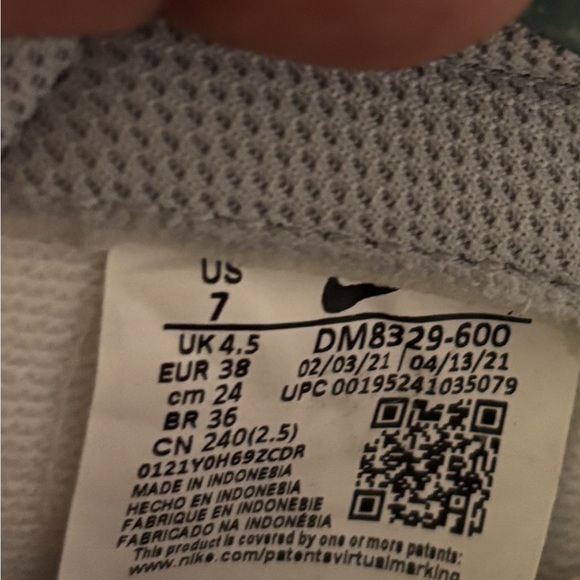 Nike Blush Pink and Light Gray Sneakers - Picture 6 of 6